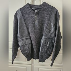 Alan Stuart Leather Sweater